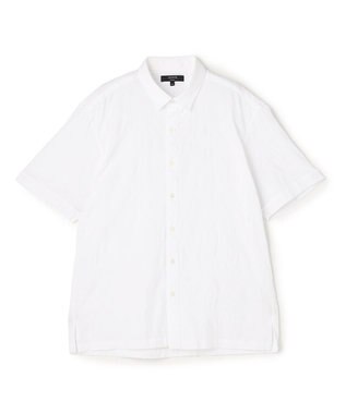 JOSEPH HOMME 【新型】アブストラクトジャガードストレッチ 　レギュラーカラー半袖シャツ ホワイト系