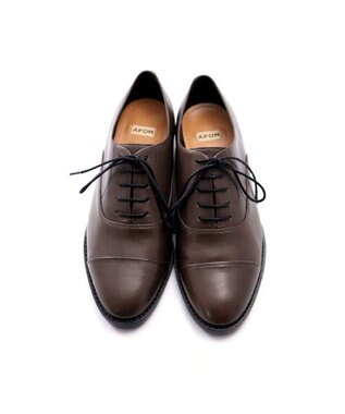 APOM イタリアンカーフ レースアップシューズ 40 グレー