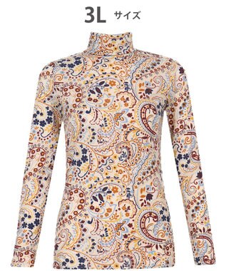 WACOAL あったかTシャツ あったかインナー アウターとしても利用可 保温性 ハイネック 10分袖 長袖 レディース CLD726 /ワコール クリーム