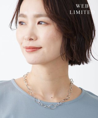 J.PRESS LADIES 【WEB限定】ボリュームチェーン ネックレス シルバー系