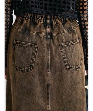 Green Parks ・ＳＵＧＡＲ　ＳＰＯＯＮ　カラーデニムスカート Brown