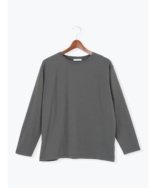 Te chichi 【泉 里香さん着用・Oggi.jp10/23掲載】シルケットロングスリーブTシャツ チャコールグレー