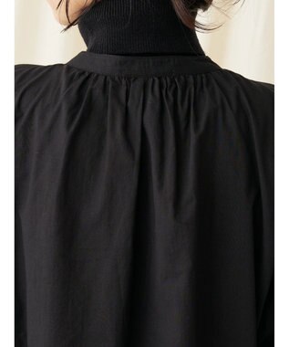 CRAFT STANDARD BOUTIQUE スカラレース袖ブラウス Black