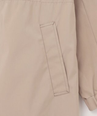 J.PRESS LADIES L 【洗える・撥水】マイクロタフタ ノーカラー ロング コート モカ系