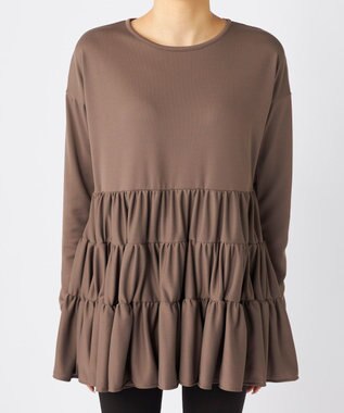 OP／FILA 【Ocean Pacific】フレアラッシュＴシャツ ブラック×グレー