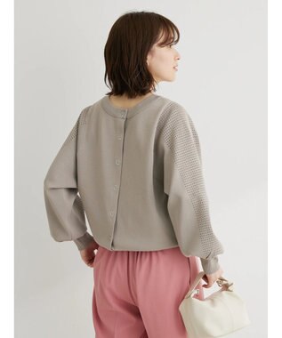 Green Parks ・ｆｕｒｒｙ　ｒａｔｅ２ｗａｙかる~いニットカーデ Light Gray