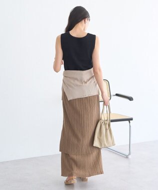 earth music&ecology プリーツレイヤードライクスカート Brown