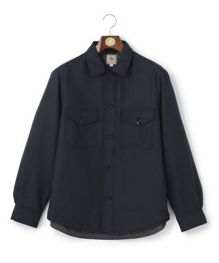 J.PRESS MEN ヘリンボンCPOジャケット ネイビー系