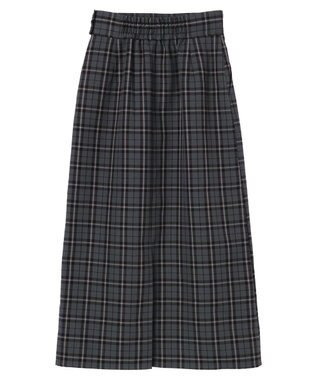 earth music&ecology チェックナロースカート Check Gray