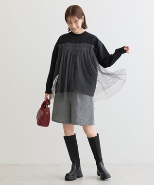 Green Parks チュールドッキングプルオーバー Black