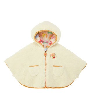 MIKI HOUSE HOT BISCUITS 裏ボアフリース リバーシブル総柄マントギフトセット【BOX付き】 アイボリー