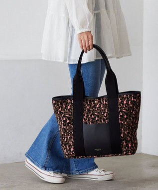 TOPKAPI 【TREASURE TOPKAPI】アニマルジャガード A4 トートバッグ ブラウン