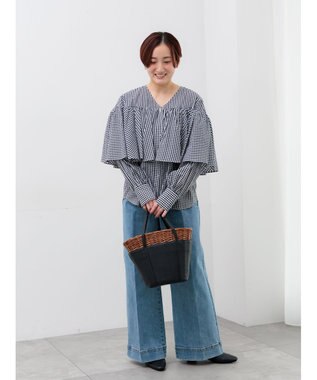 Te chichi ビッグフリルブラウス ブラック