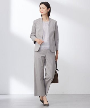 J.PRESS LADIES S 【洗える】スクエアープリント カットソー モカ系