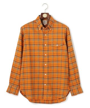 J.PRESS MEN テンセルミックスコットンネルシャツ / B.D. オレンジ系3