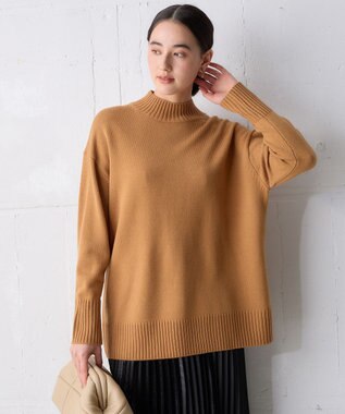 UNFILO ハイネックチュニック キャメル