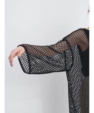 earth music&ecology メッシュチュニック Black