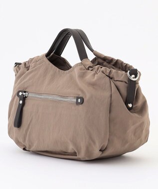 LA BAGAGERIE 【MONICA】サイドギャザー2WAYトートバッグ Sサイズ ベージュ