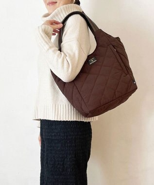 ROOTOTE 1331【仕切り+自立+撥水】LT.ラウンド.パルーティ.キルト-C 02：ブラウン