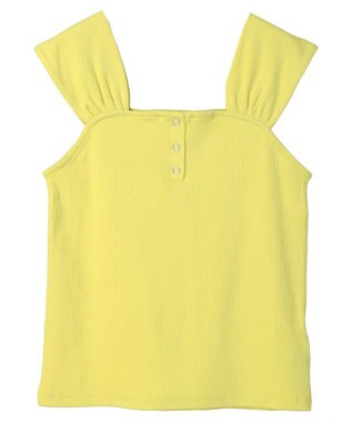 earth music&ecology リブフレンチタンクトップ Yellow
