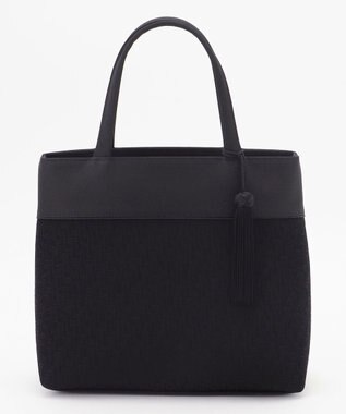 自由区 FORMAL 【日本製】米沢織 あおり式トート ブラック系