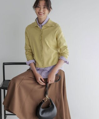 組曲 ツイル起毛フレア スカート カカオブラウン系