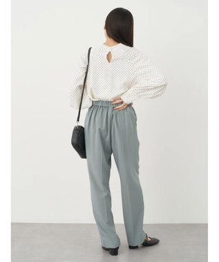 earth music&ecology ラグランギャザースリーブブラウス Dot