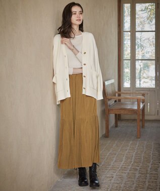 23区 【SLOW/一部店舗限定】タイニースタープリント スカート マスタード系