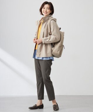 J.PRESS LADIES 【撥水・洗える】Artirosa テントライン ショート丈 コート モカ系