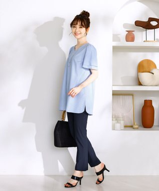 Tiaclasse 【日本製・洗える】穿き心地抜群のシェルタリングドライパンツ ネイビー