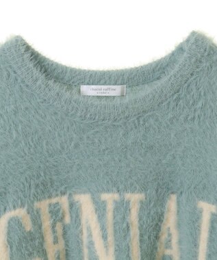 Green Parks シャギーロゴニットプルオーバー Mint
