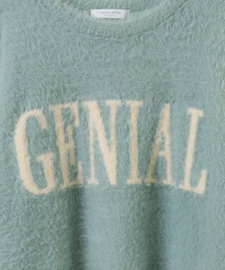 Green Parks シャギーロゴニットプルオーバー Mint