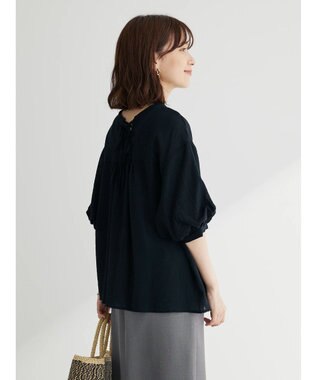 Green Parks ・ＥＬＥＮＣＡＲＥ　ＤＵＥ　バルーンスリーブブラウス Black