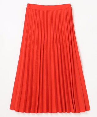 ANY 【ウエストゴム】リネンライクエアーヴィンテージ プリーツスカート オレンジ
