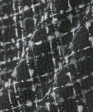 earth music&ecology 【セットアップ可】フリンジツイードミニスカート Black