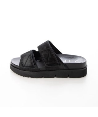 MODE ET JACOMO <D'ICI>フットベッドハラコスポーツサンダル ブラック