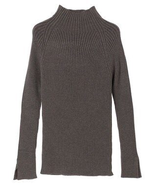 Green Parks ・Ｐｅｔｉｔ　Ｆｌｅｕｒ　ボトルネックリブニット Charcoal Gray