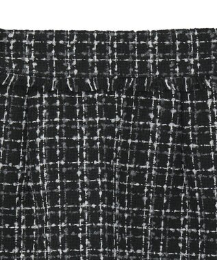 earth music&ecology 【セットアップ可】フリンジツイードミニスカート Black