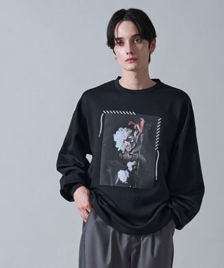 WEGO シートプリントプルオーバー ブラック