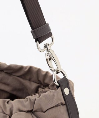 LA BAGAGERIE 【MONICA】サイドギャザー2WAYトートバッグ Sサイズ ベージュ