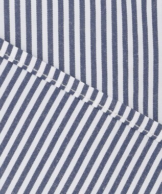 ANY SIS 【洗える】シャツコンビレイヤード カットソー ネイビーストライプ