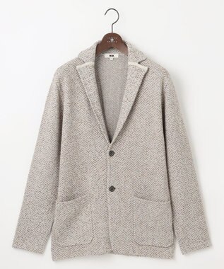 JOSEPH ABBOUD 【軽量/イージーケア】 KARL KARL×モール使用　軽量ニットジャケット アイボリー系