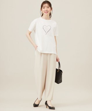 ANY SIS 【洗える】アソートロゴ Tシャツ ハートオフ