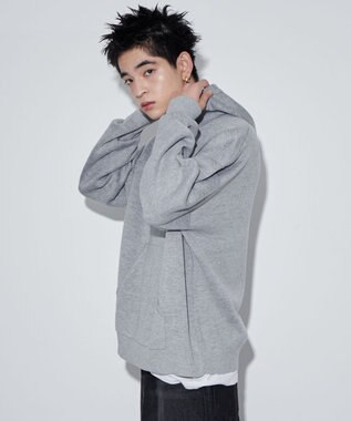 WEGO 【ユニセックス着用ITEM】ジャガードグラフィックパーカー グレー