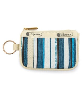 LeSportsac KEY CARD HOLDER/ティールグリーンストライプ