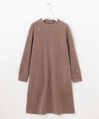 23区GOLF 取り外し可能なスヌード付き【23Fondation/WOMEN】【吸湿発熱】フーディー風 ワンピース ベージュ系