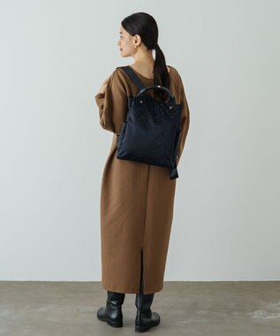 russet ナイロンジャガード2ハンドルリュックサック(SF-220) Black/Navy