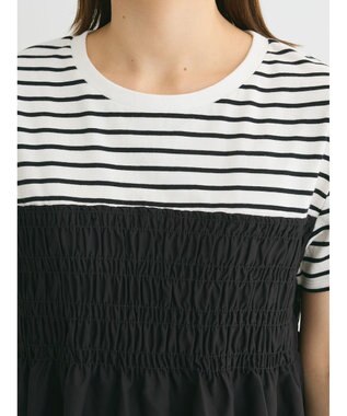 Green Parks シャーリングサテンドッキングプルオーバー Border