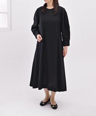 muuc 小花柄刺繍のバレエシューズ ブラック