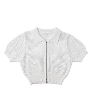 WEGO WZIPニットカーデ ホワイト